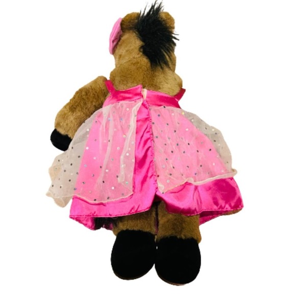 Build-A-Bear Horse Wearing Pink Princess Dress Outfit Costume Plush Animal Toy - Picture 3 of 7